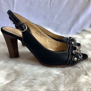 Coach Esmeralda Slingback Peep Toe Heels